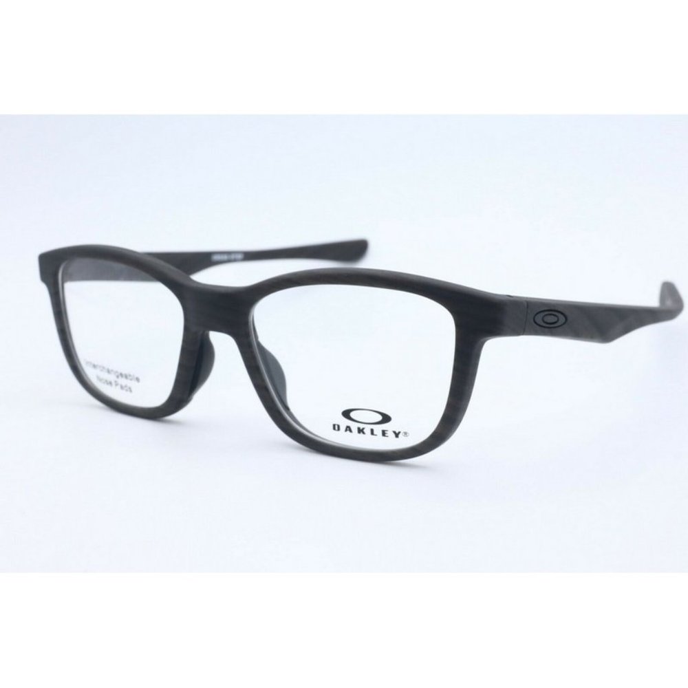 New Oakley Cross Step OX 8106-0350 Square Woodgrain Eyeglasses Lenses 50mm